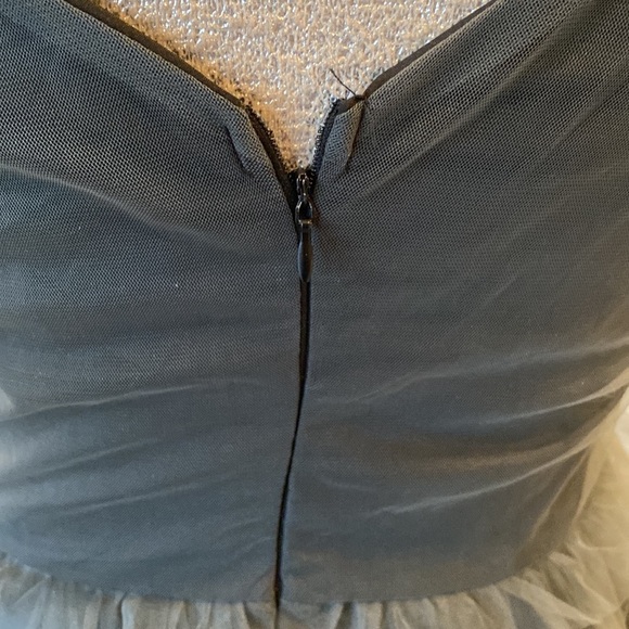 Studio Gray Tulle Mesh Overlay Ruffled Dress Size Small - Picture 6 of 14